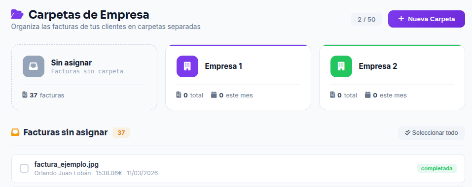 Gestión multi-empresa para gestorías